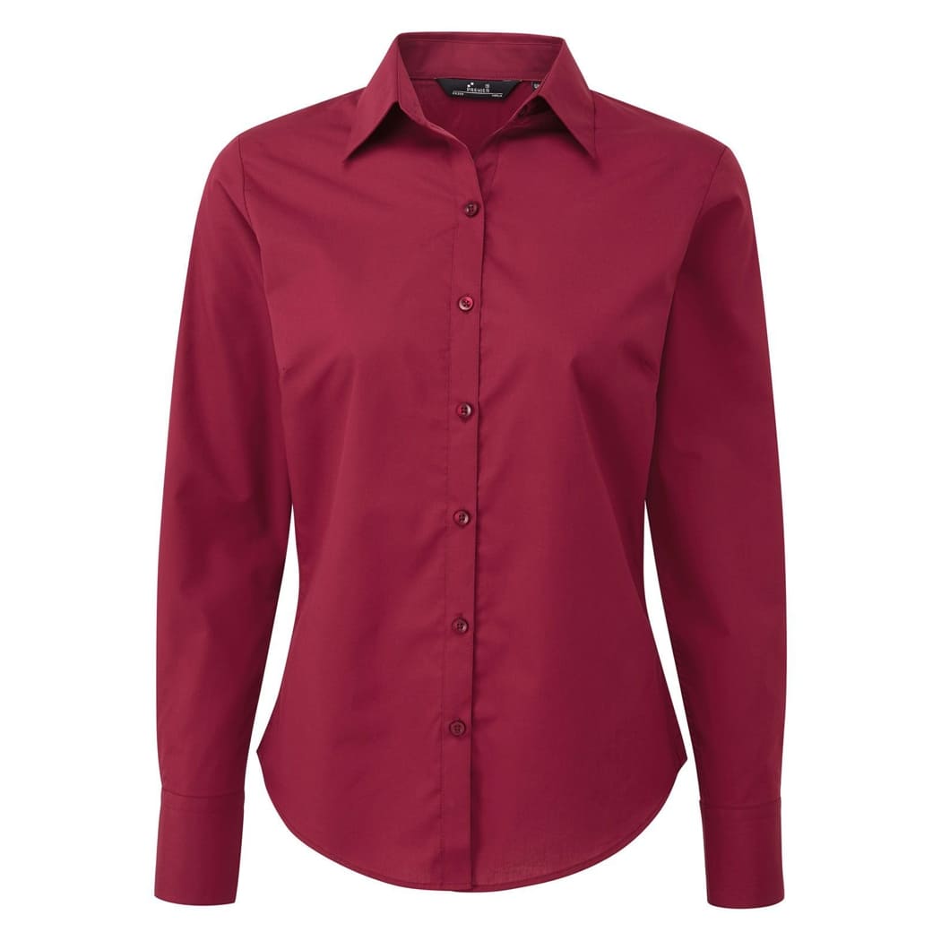 CAMICIA-DA-DONNA-POPLIN-BLOUSE-Bordeaux
