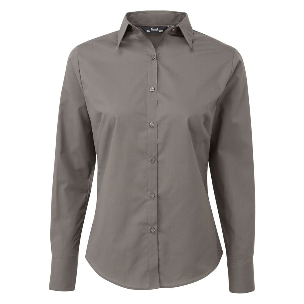 CAMICIA-DA-DONNA-POPLIN-BLOUSE-Grigio scuro