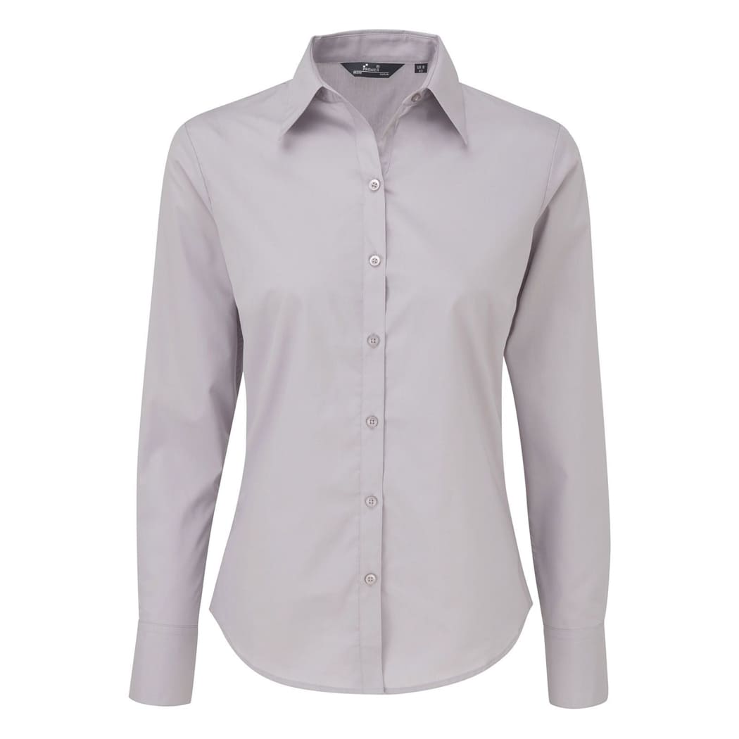 CAMICIA-DA-DONNA-POPLIN-BLOUSE-Grigio chiaro