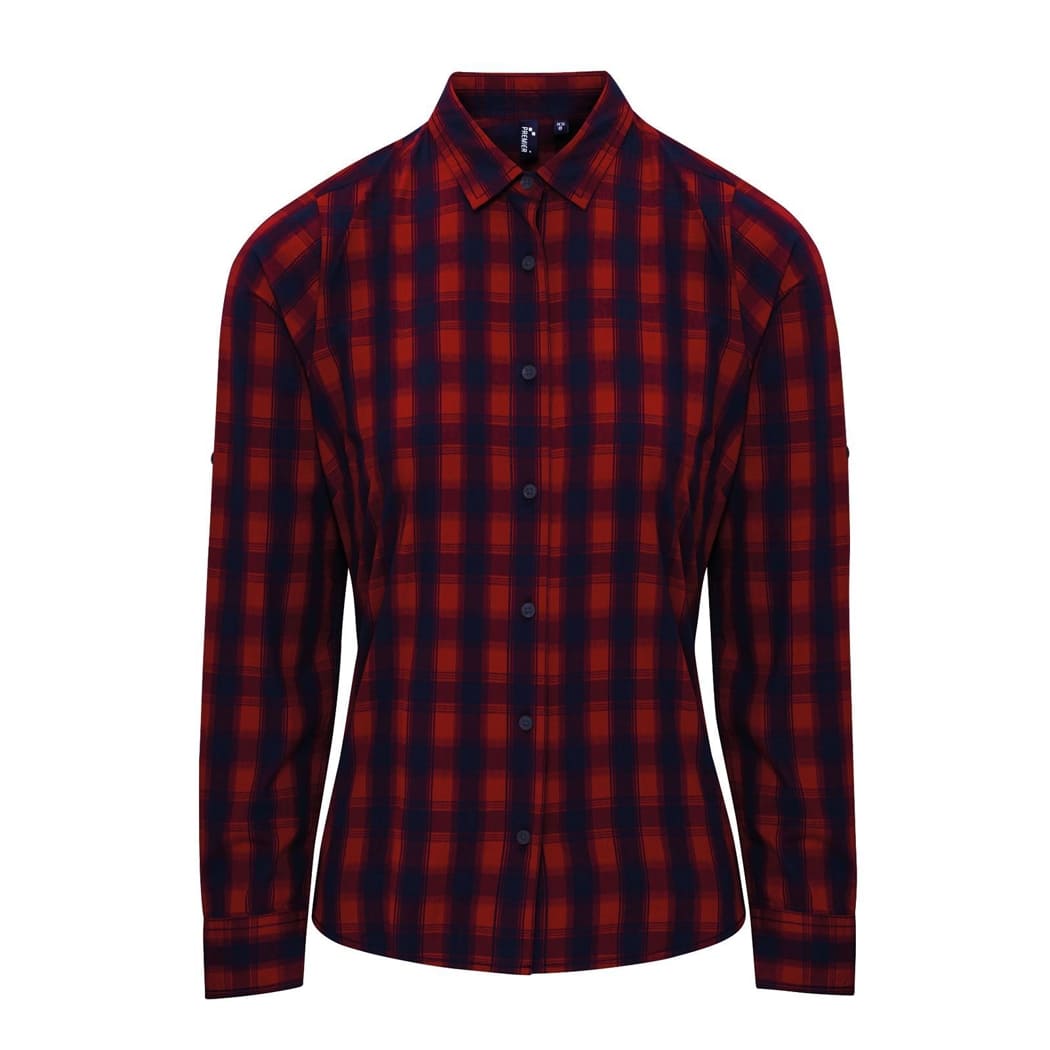 CAMICIA-DONNA-MULLIGAN-CHECK-COTTON-BAR-Rosso/Blu navy