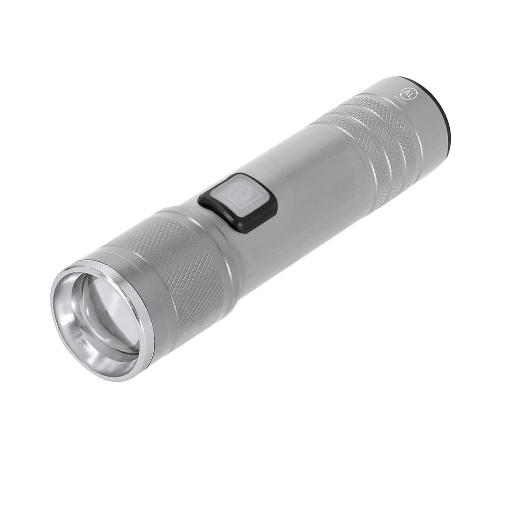 TORCIA-RICARICABILE-IN-ALLUMINIO-RICICLATO-Argento