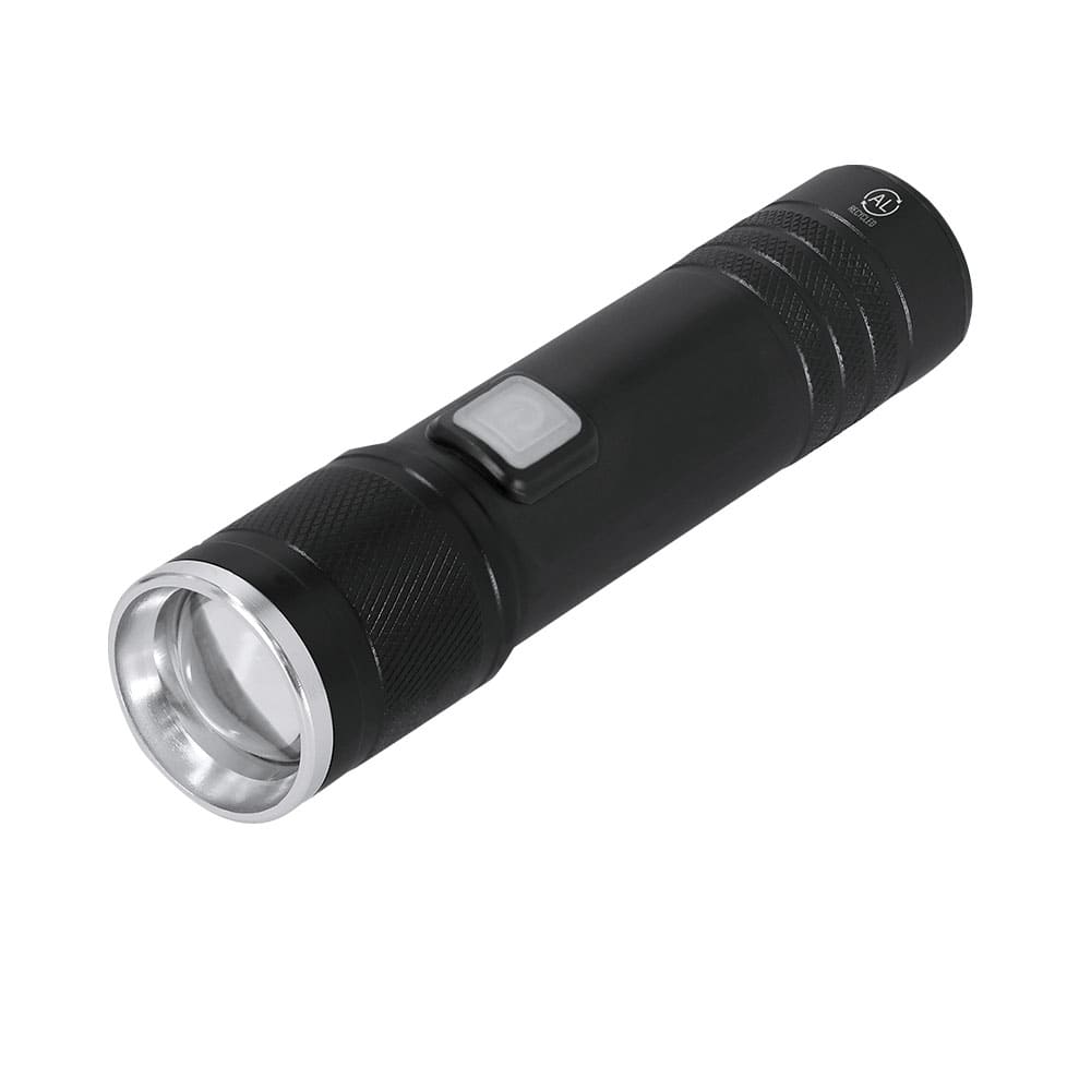 TORCIA-RICARICABILE-IN-ALLUMINIO-RICICLATO-Nero