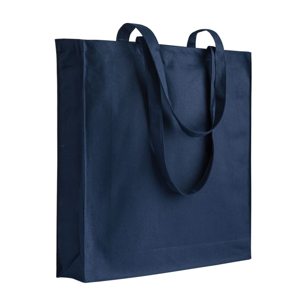 SHOPPER-RICICLATA-COLORATA-GR.-280-CON-SOFFIETTO-Blu navy