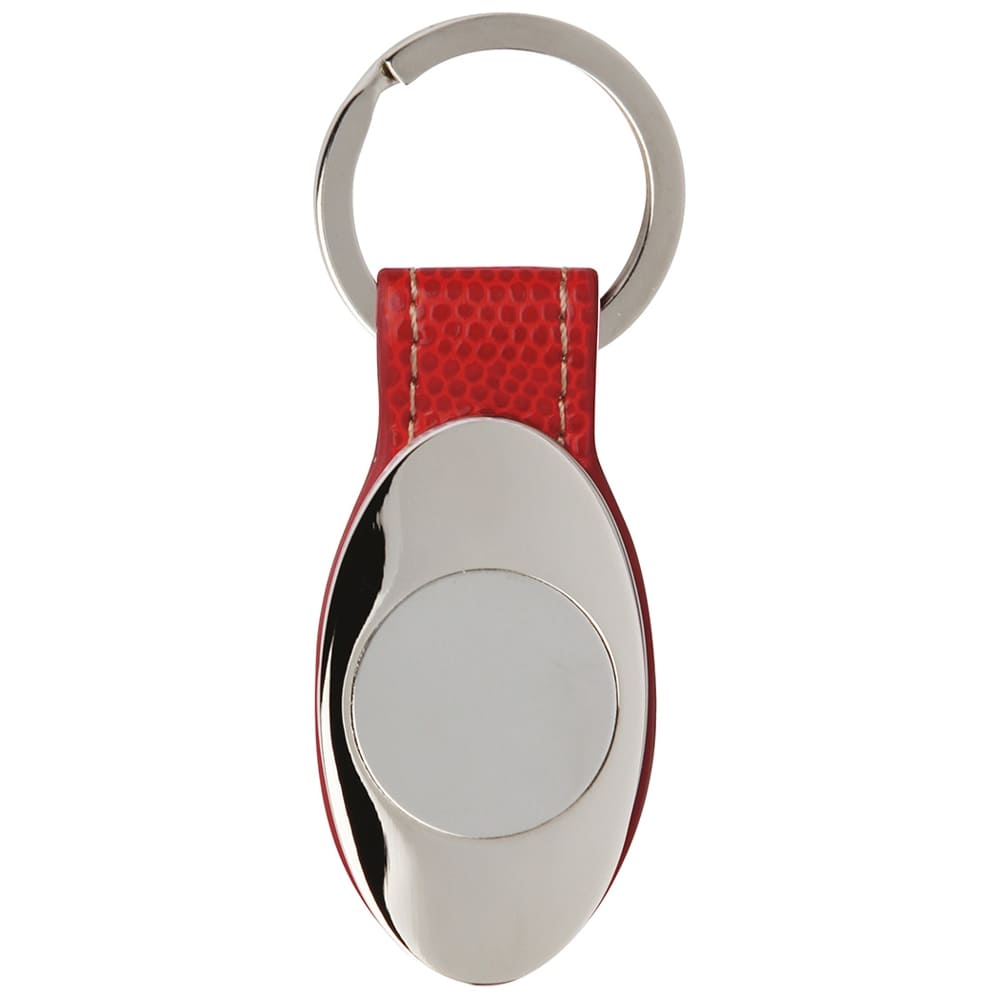 PORTACHIAVI-OVAL-METAL-Rosso