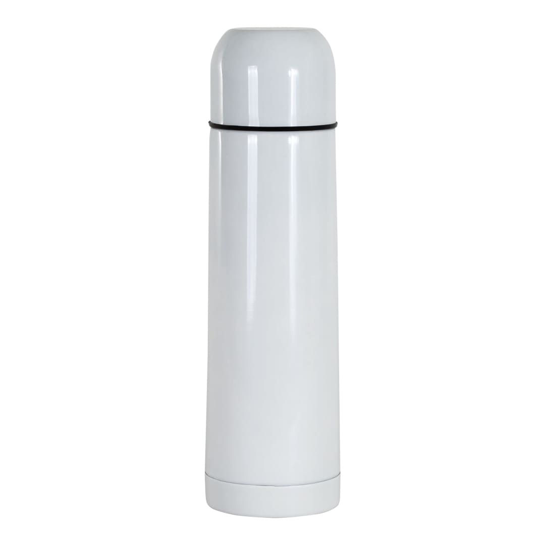 THERMOS-500ML-in-acciaio-inossidabile-Bianco
