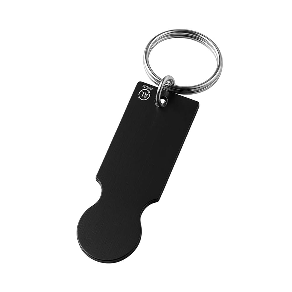 PORTACHIAVI-GETTONE-IN-ALLUMINIO-RICICLATO-Nero