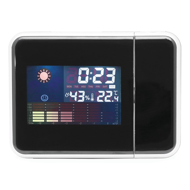 OROLOGIO-LCD-CON-PROIETTORE-Nero/Argento