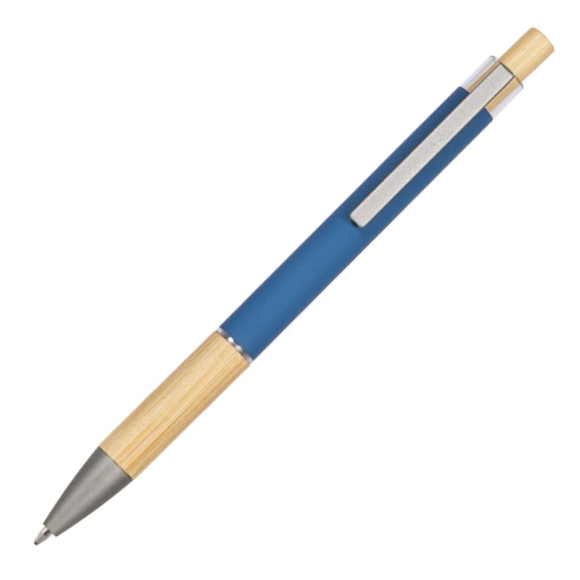 PENNA-SFERA-IN-ALLUMINIO-E-BAMBOO-Blu sky