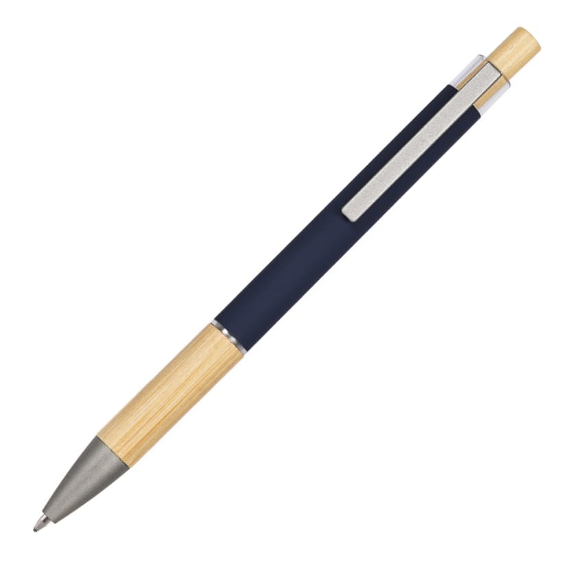 PENNA-SFERA-IN-ALLUMINIO-E-BAMBOO-Blu navy