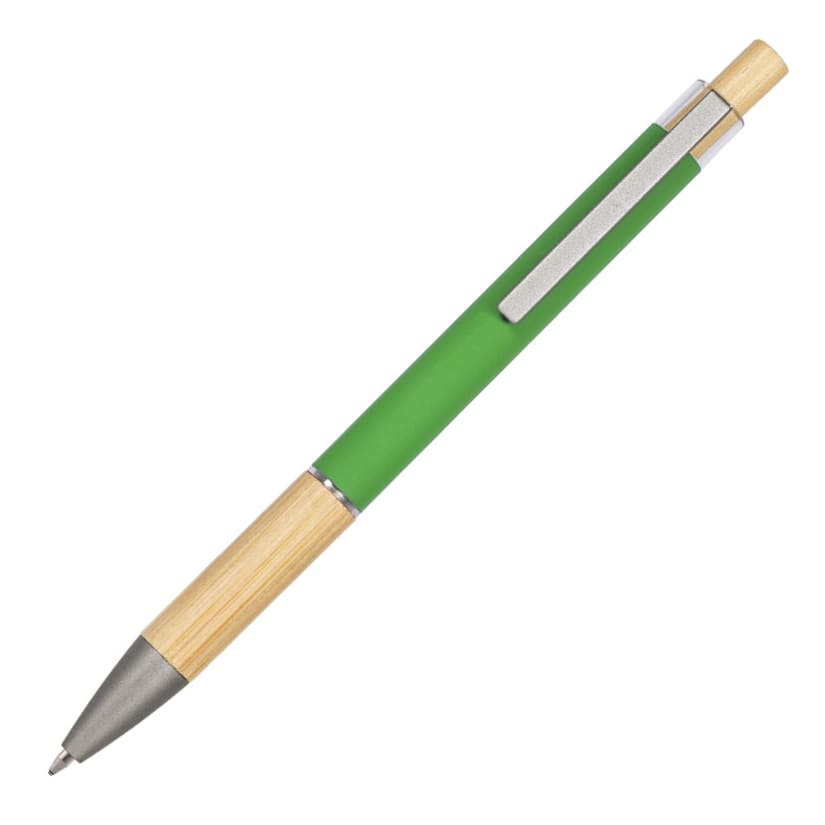 PENNA-SFERA-IN-ALLUMINIO-E-BAMBOO-Verde acido