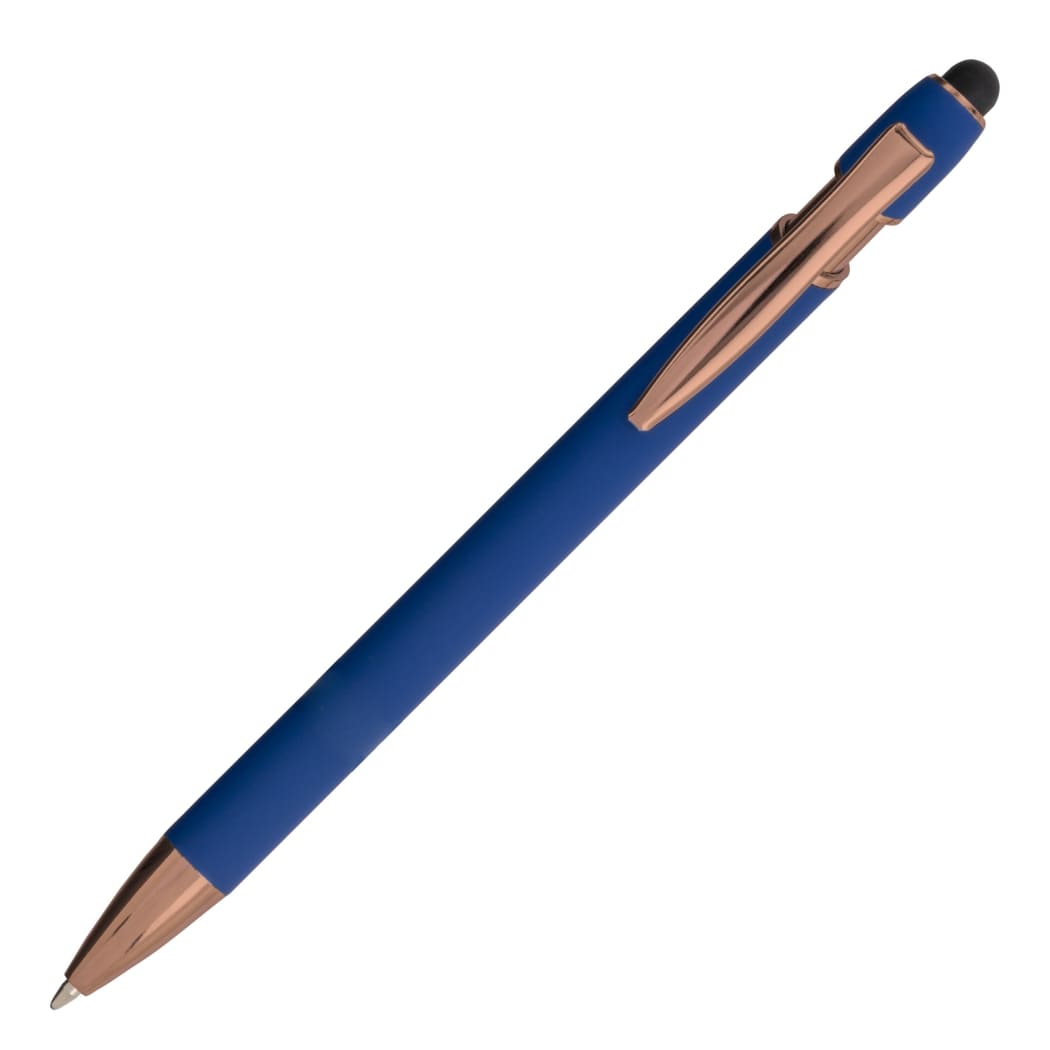 PENNA-TOUCH-IN-ALLUMINIO-GOMMATO-Blu