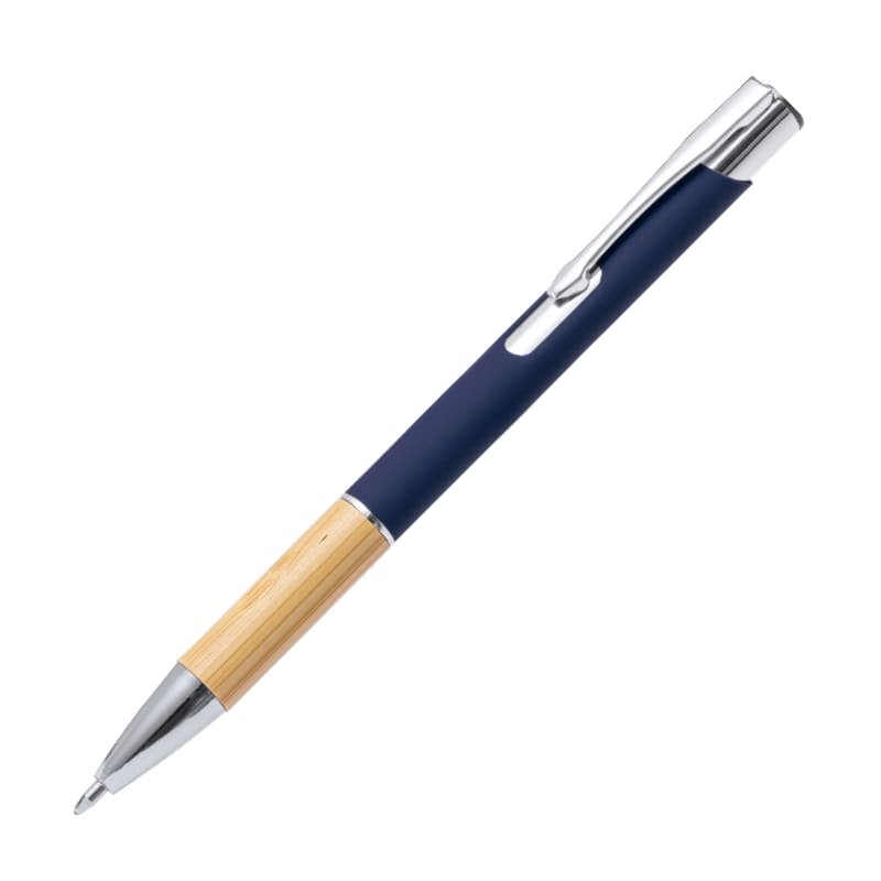 PENNA-SFERA-in-alluminio-e-bamboo-Blu scuro