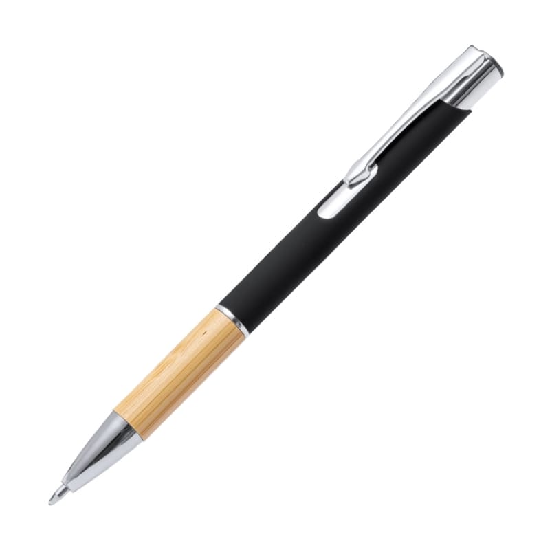 PENNA-SFERA-in-alluminio-e-bamboo-Nero
