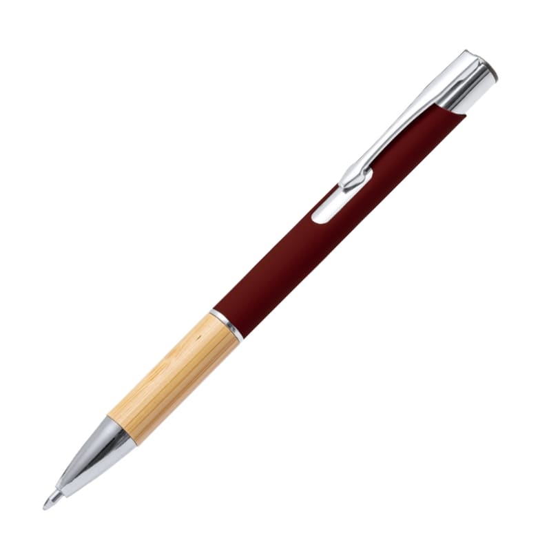 PENNA-SFERA-in-alluminio-e-bamboo-Rosso