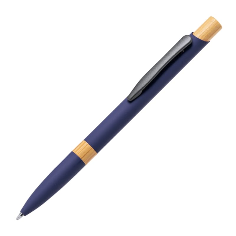 PENNA-SFERA-in-alluminio-e-bamboo-Blu scuro