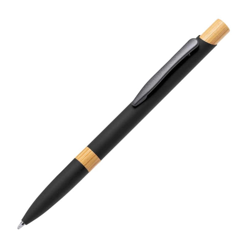 PENNA-SFERA-in-alluminio-e-bamboo-Nero