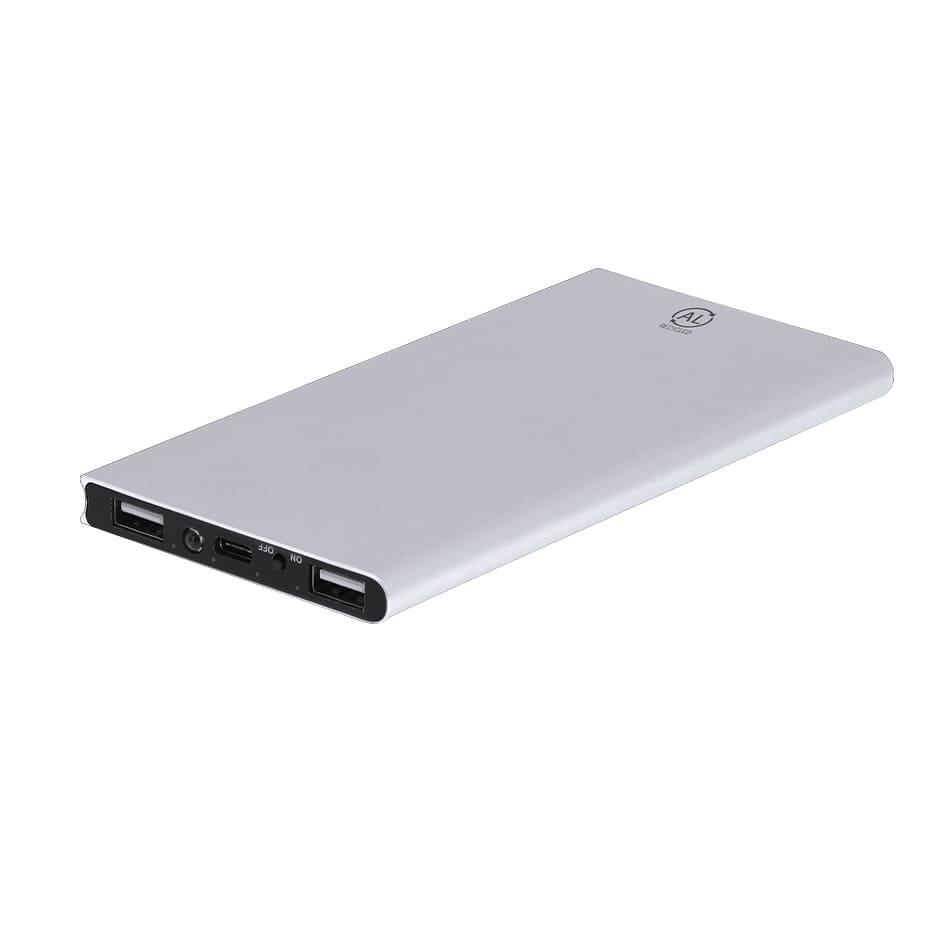 POWER-BANK-8000-mAh-IN-ALLUMINIO-RICICLATO-Argento