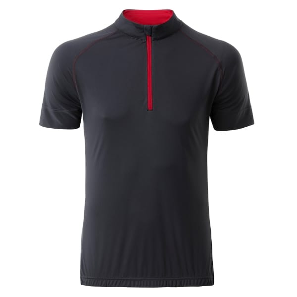 BIKE-T-HALF-ZIP-UOMO-Grigio/Rosso