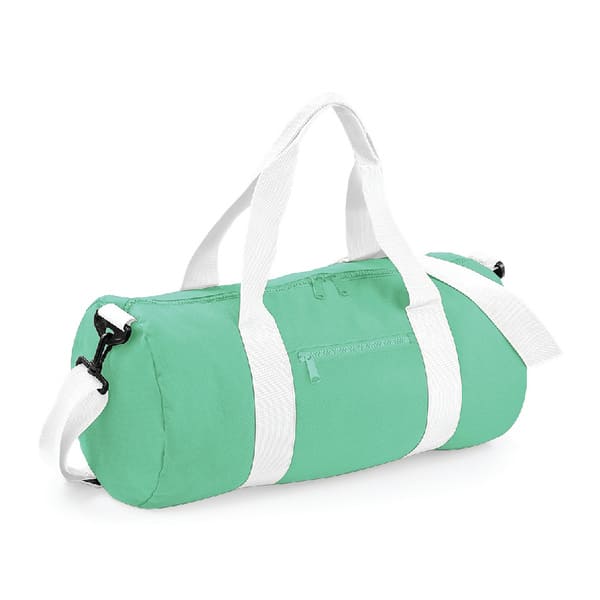 BORSA-BARREL-Menta/Bianco