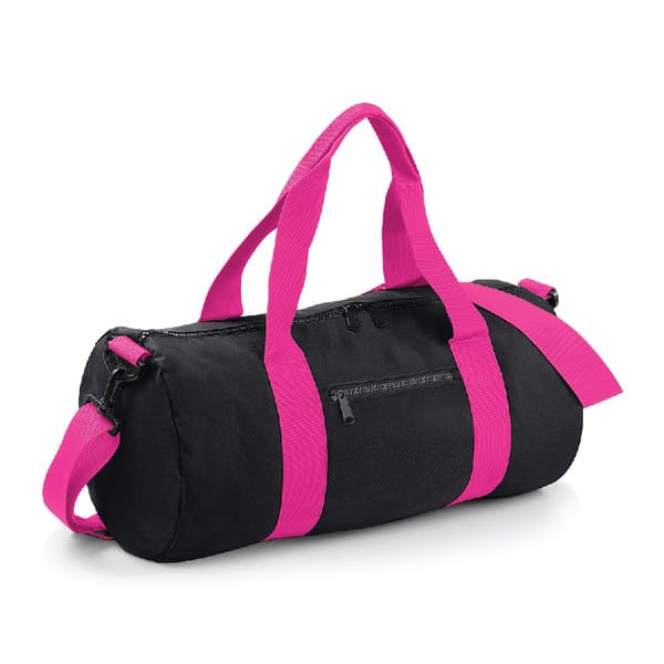 BORSA-BARREL-Nero/Fucsia