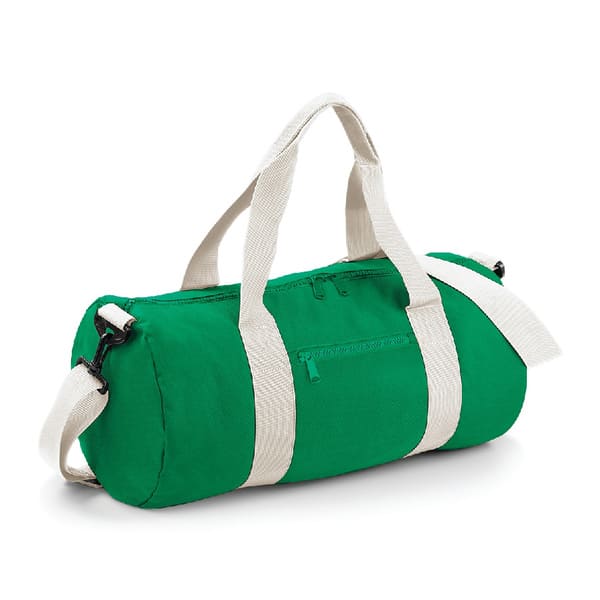 BORSA-BARREL-Verde/Bianco