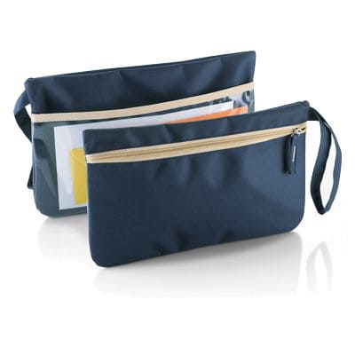 PORTA-DOCUMENTI-BERLINO-Blu navy/Beige