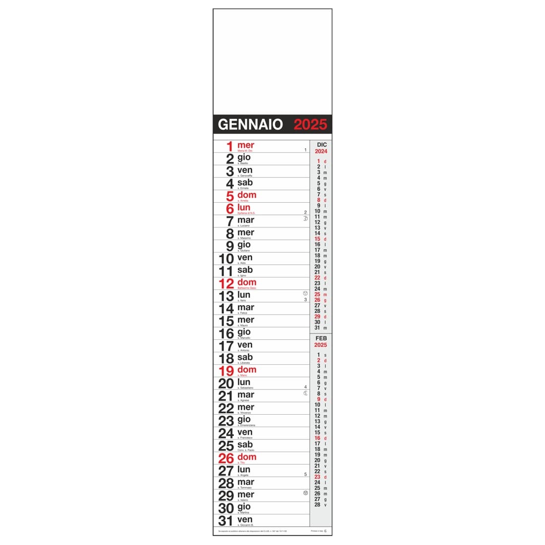 CALENDARIO-OLANDESE-11x49