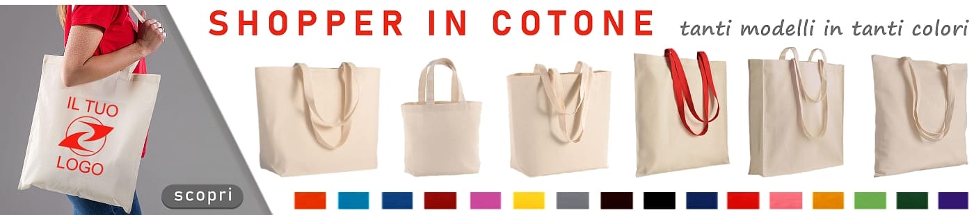 borse shopper in cotone
